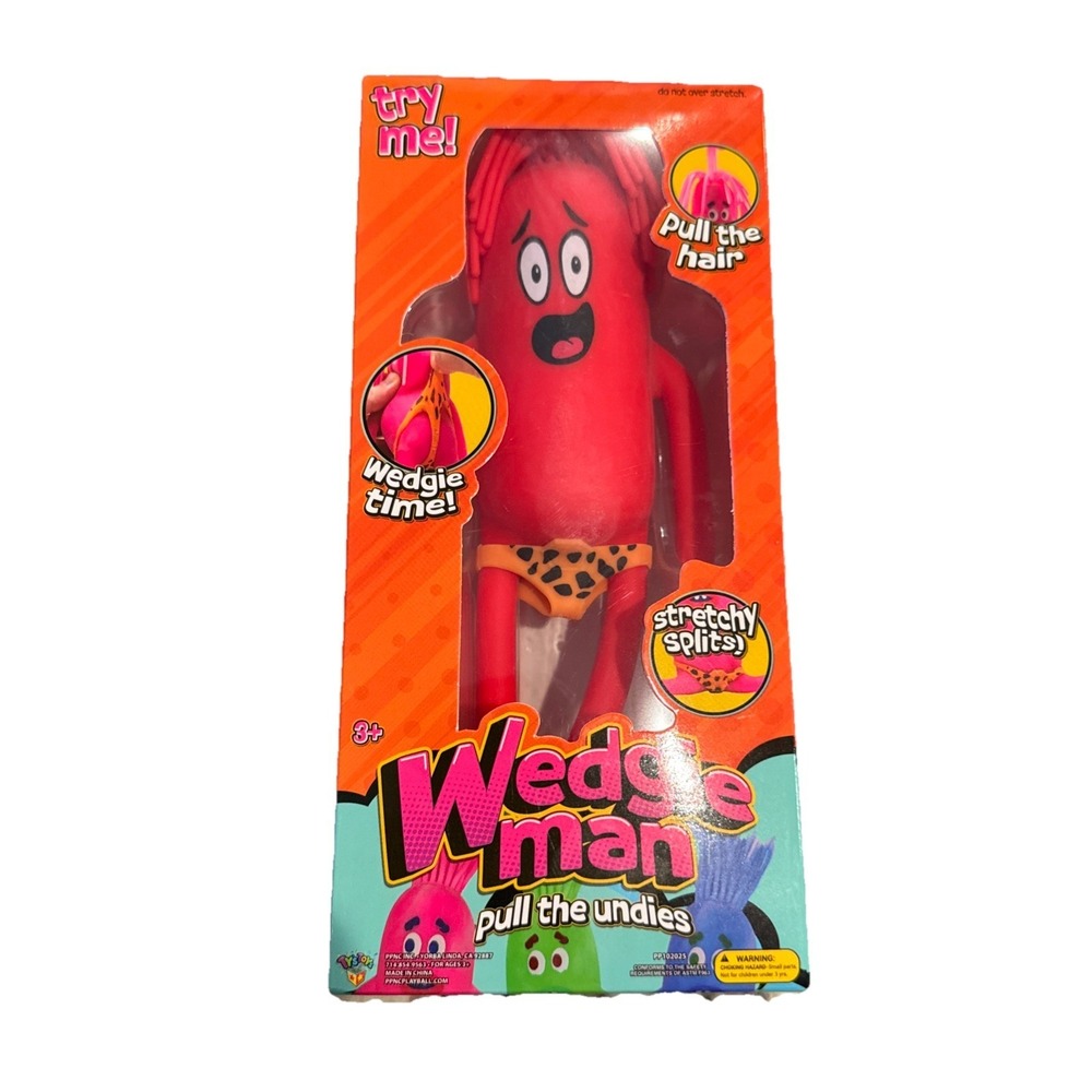 Wedgie Man Red Squishy Sensory Stress Relief Fidget Toy Viral TikTok New